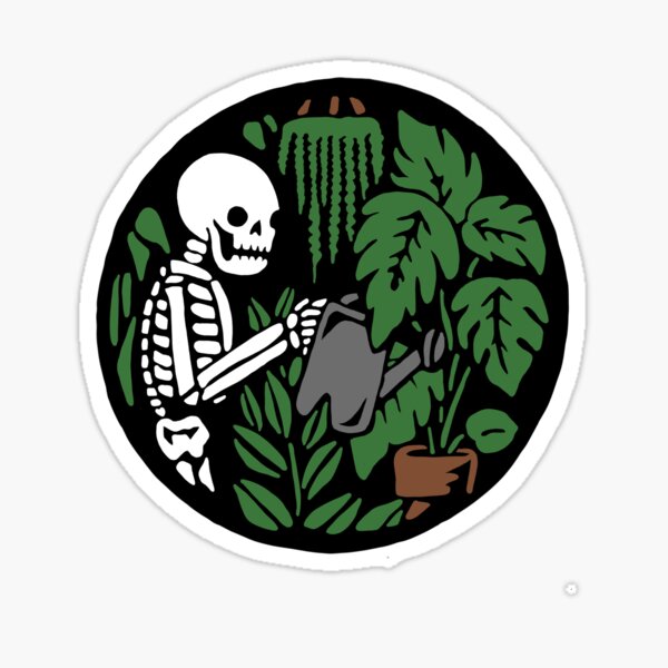 Item preview, Skeleton Watering Plants  designed and sold by Lacy1715.