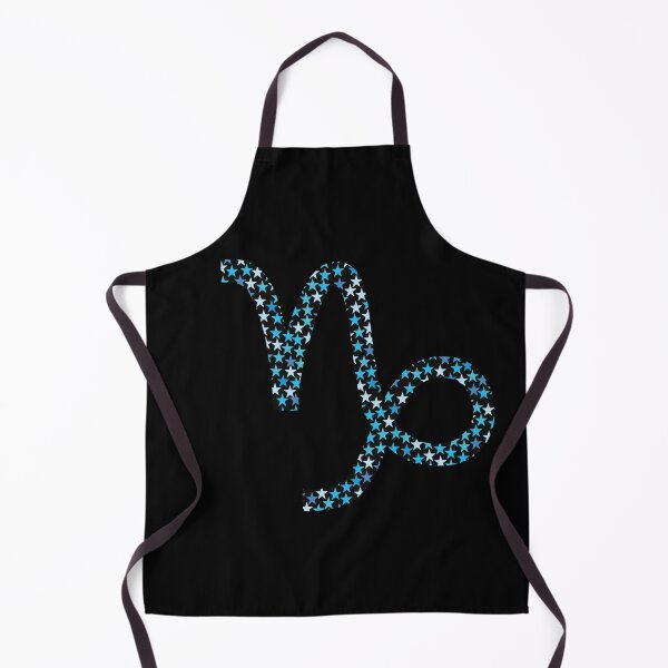 Item preview, Capricorn Astrological Sign with Blue Stars in Black designed and sold by geraldineMS.