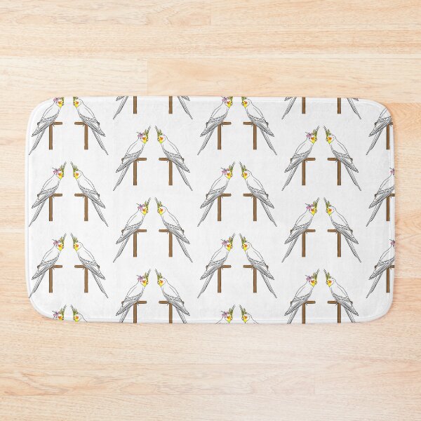 Item preview, Crazy Bird Lady with Lutino Cockatiels designed and sold by Laughing Parrot Studio.