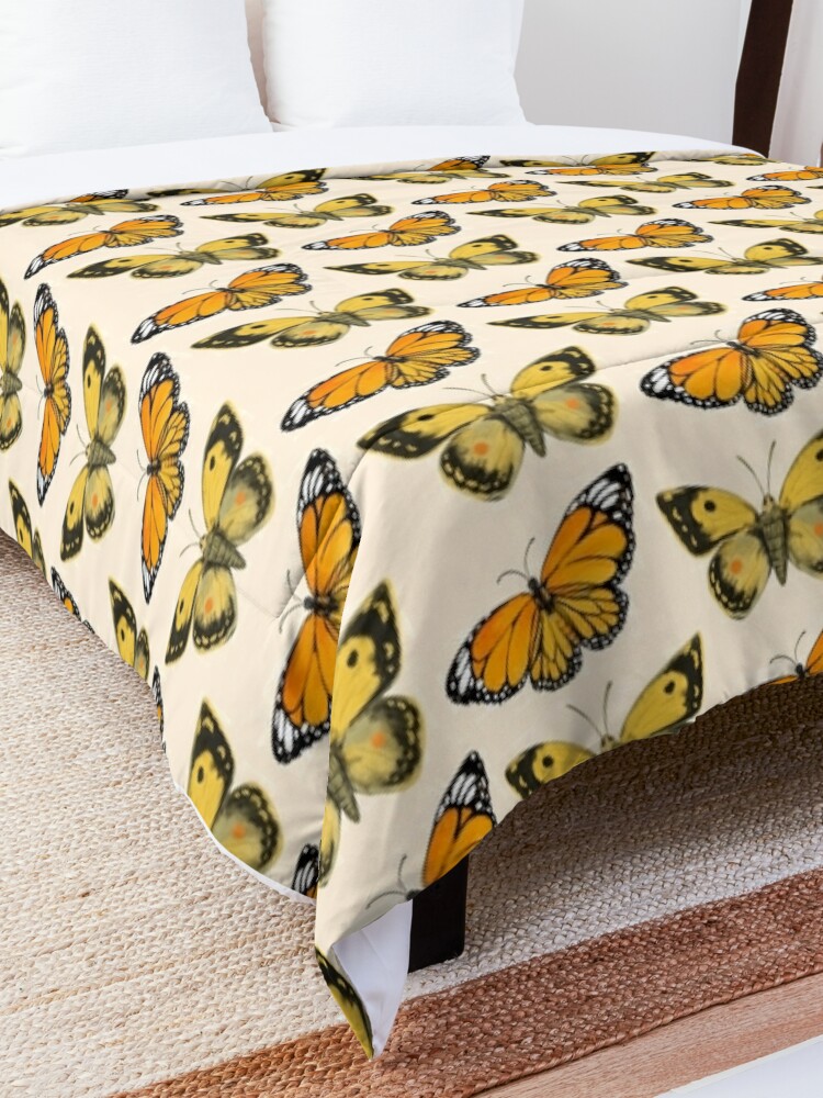 Disover Watercolor Vibrant Butterfly Pattern Quilt