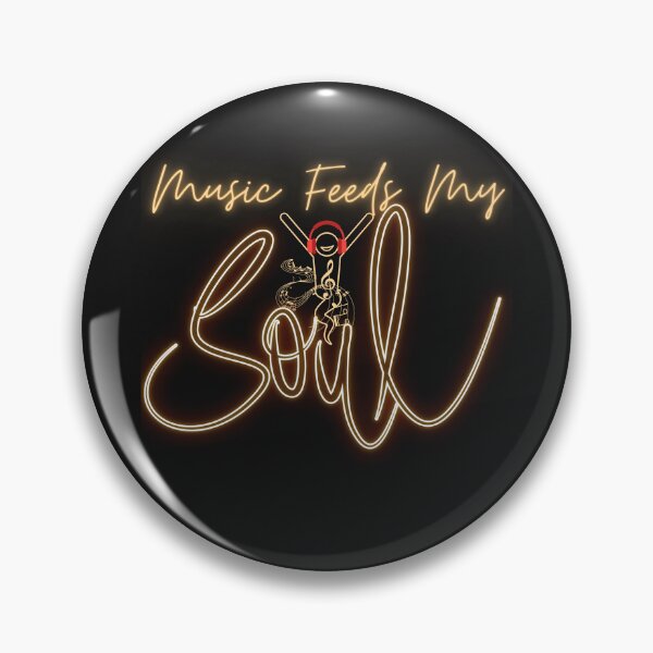 Item preview, Music Feeds my Soul for music lovers glowing design designed and sold by BearCaveDesigns.