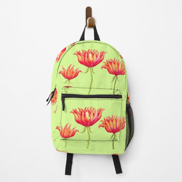 Item preview, Red Flowers on Lightgreen Ground designed and sold by CarolineLembke.