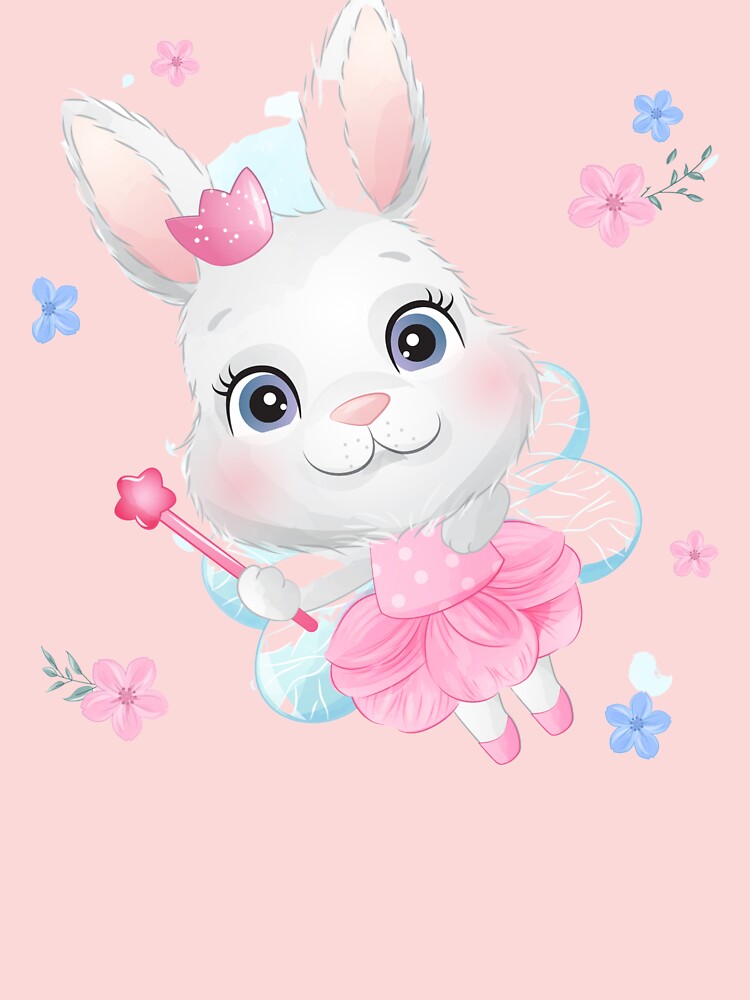Easter Bunny Tail Badge Reel Cute Rabbit ID Holder Spring Animal
