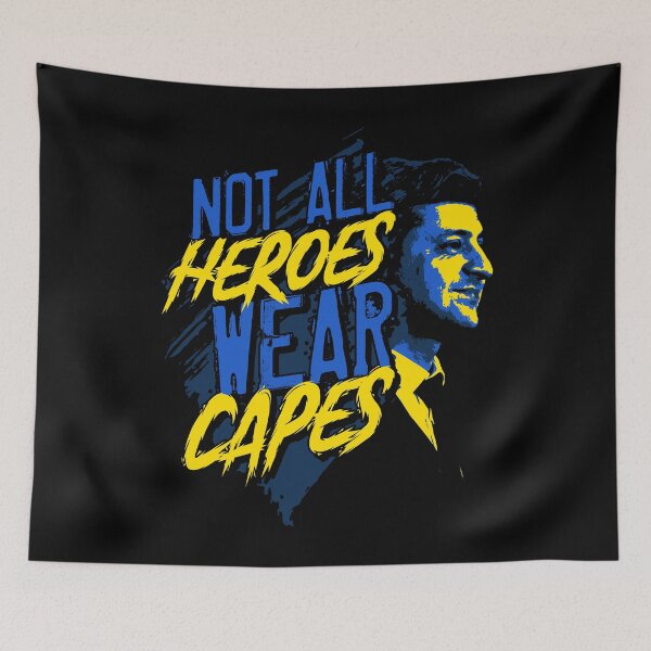 Item preview, Not All Heroes Wear Capes Ukraine designed and sold by BettyGrantStore.