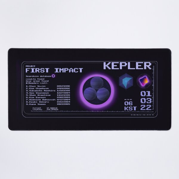 Item preview,  Kep1er (Kepler) All members information space themed futuristic deskpad  designed and sold by Design  Corner.