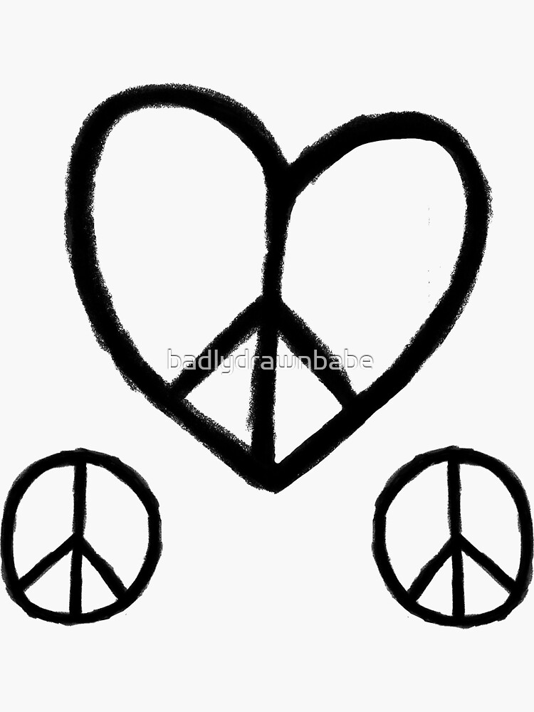 Heart Peace Logo Peace Love Symbols Peace Sign Sticker By