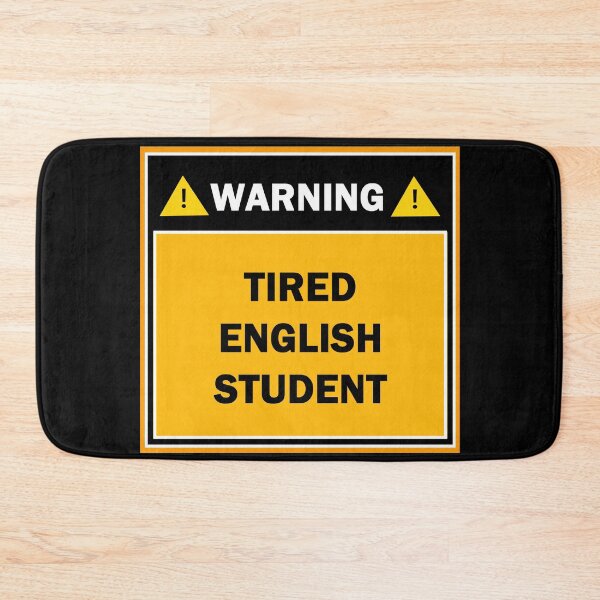 Item preview, Warning tired english student designed and sold by mejtstupor.