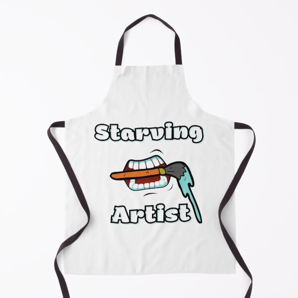 Item preview, Starving artist creator type with mouth and paint drip brush designed and sold by MGuyerArt.