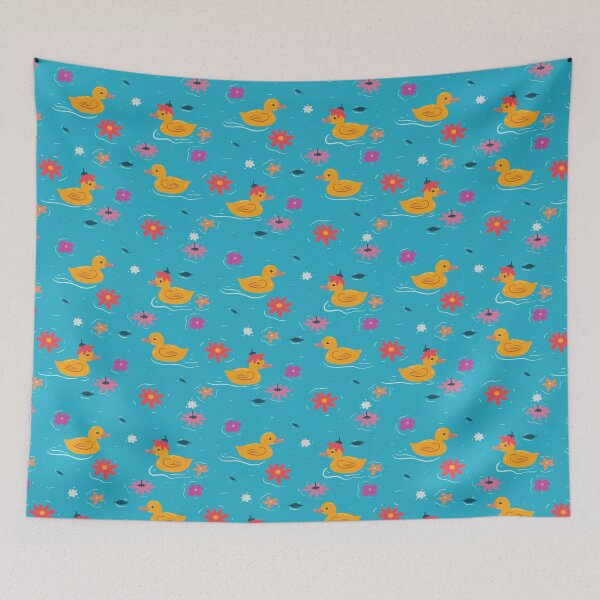 Item preview, cute ducklings and flowers designed and sold by burbura.