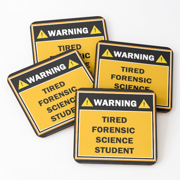 Item preview, Warning tired forensic science student designed and sold by mejtstupor.