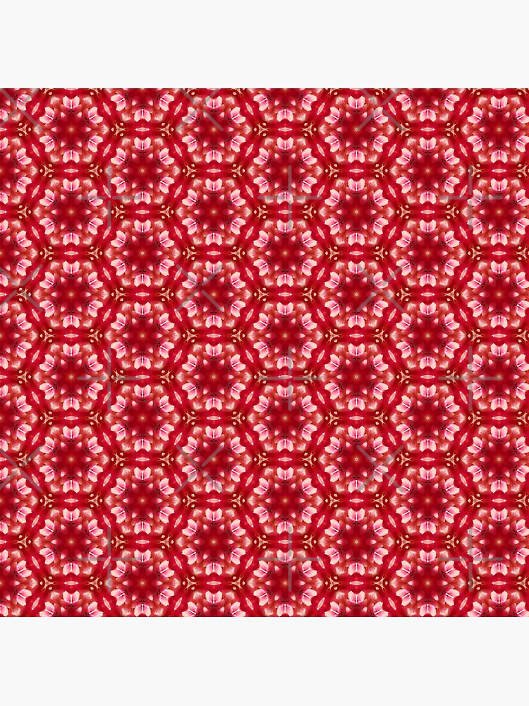Thumbnail 3 of 3, Sticker, Pink petals kaleidoscopic pattern designed and sold by Penguland.