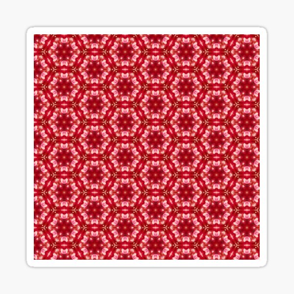 Pink petals kaleidoscopic pattern Sticker