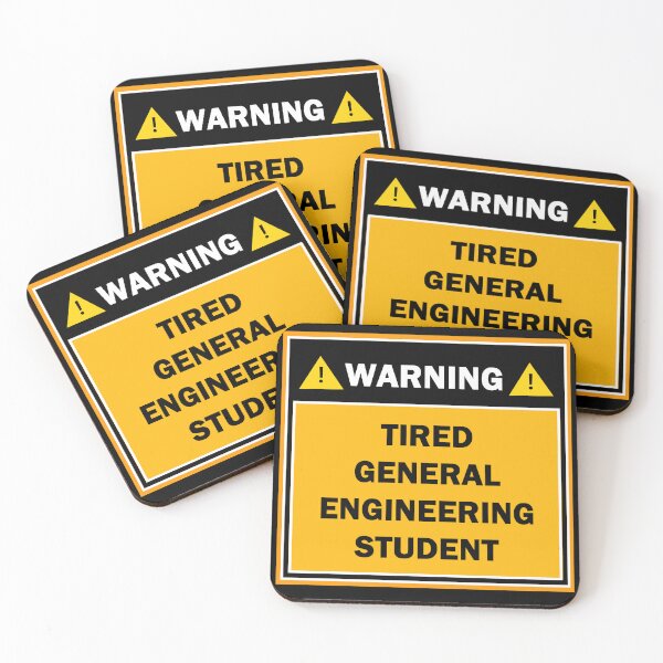 Item preview, Warning tired general engineering student designed and sold by mejtstupor.