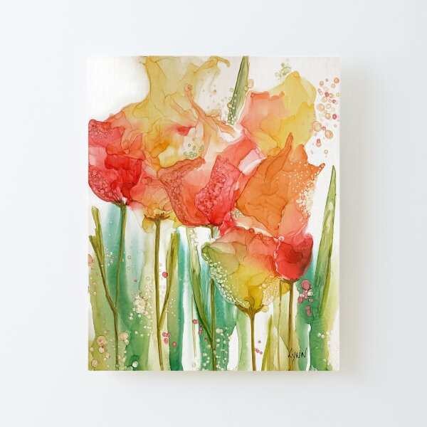 A Sign of Spring-painted with alcohol ink Canvas Mounted Print