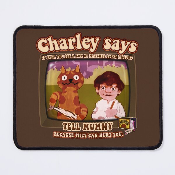 Item preview, Charley Says... Tell Mummy if You See A Box of Matches! Charley the Cat Public Information Films- Vintage Seventies Retro designed and sold by RetroTeeStudio.