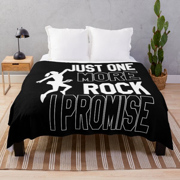 Item preview, Just one more rock l promise | Mountain climbers | Noir designed and sold by VictorL Designs.