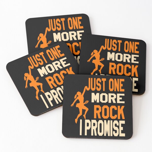 Item preview, Just one more rock l promise | Mountain climbers | Orange designed and sold by VictorL Designs.