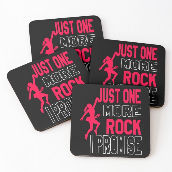 Item preview, Just one more rock l promise | Mountain climbers | Black cherry designed and sold by VictorL Designs.