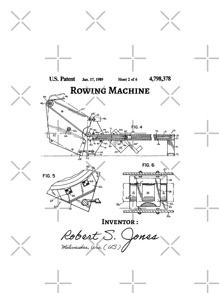 "Erg Rowing machine patent, ERG machine lover" Graphic TShirt for Sale