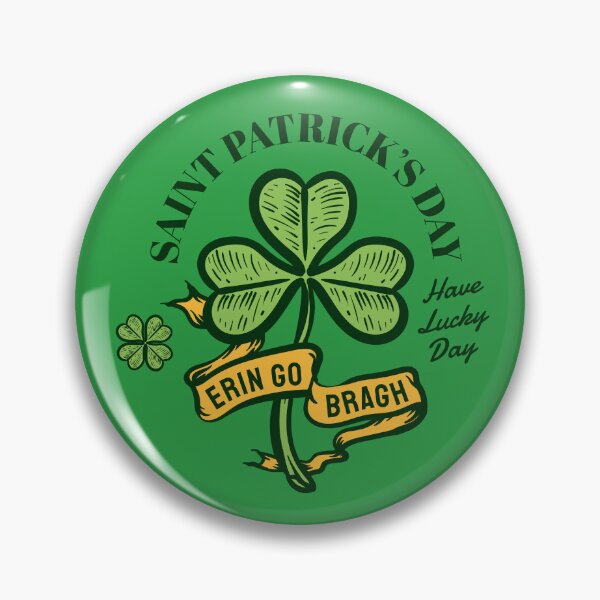 Item preview, Cute Four Leaf Clover, Erin Go Bragh, Éirinn Go Brách Harp, Funny Gift Idea for St Patty's Day designed and sold by Quotesigner.