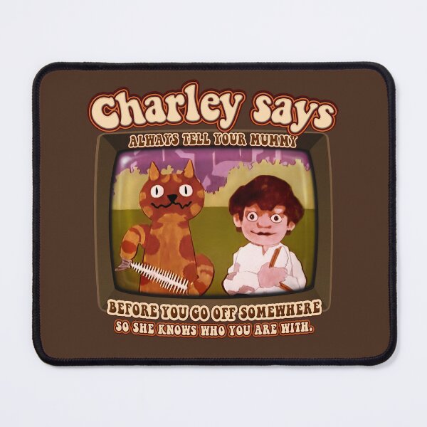 Item preview, Charley Says... Tell Mummy before you go off somewhere! Charley the Cat Public Information Films- Vintage Seventies Retro designed and sold by RetroTeeStudio.