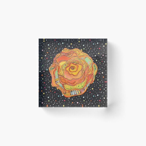 Celestial Poppy Acrylic Block