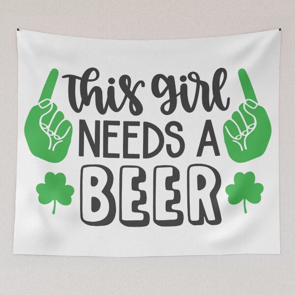 Item preview, This girl needs a beer , St Patrick day celebration  designed and sold by prettyfemme.