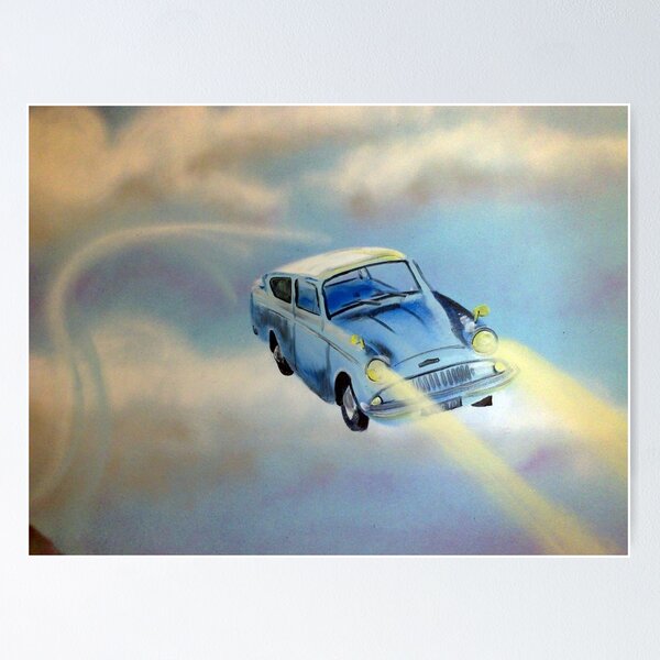 Item preview, Flying Blue Car  designed and sold by MagicArtworks.