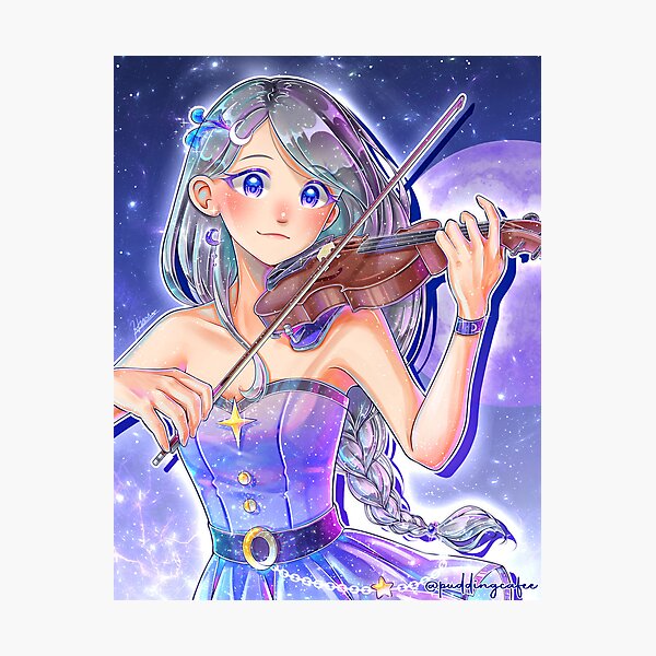 Item preview, Anime Violin Girl (Rectangular Canvas) designed and sold by puddingcafeee.