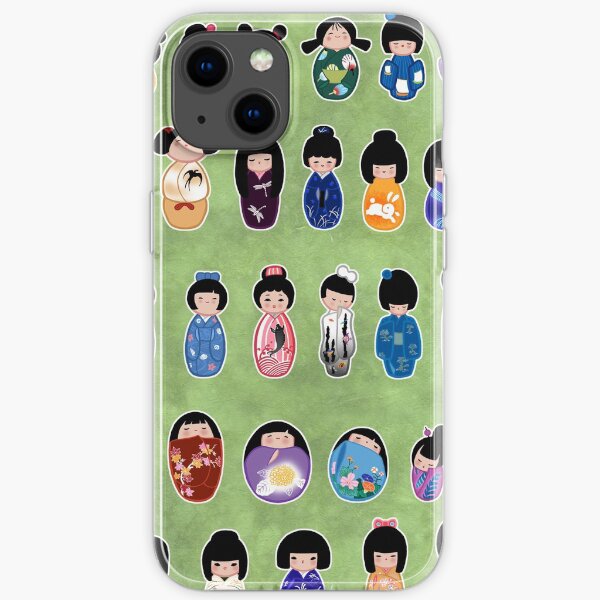 Creative Kokeshi & Kimono Designs iPhone Soft Case