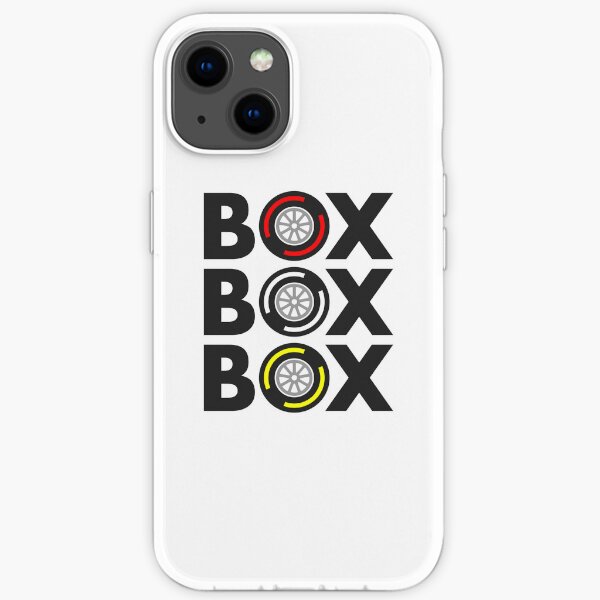 Conception de composé de pneu F1 "Box Box Box" Coque souple iPhone