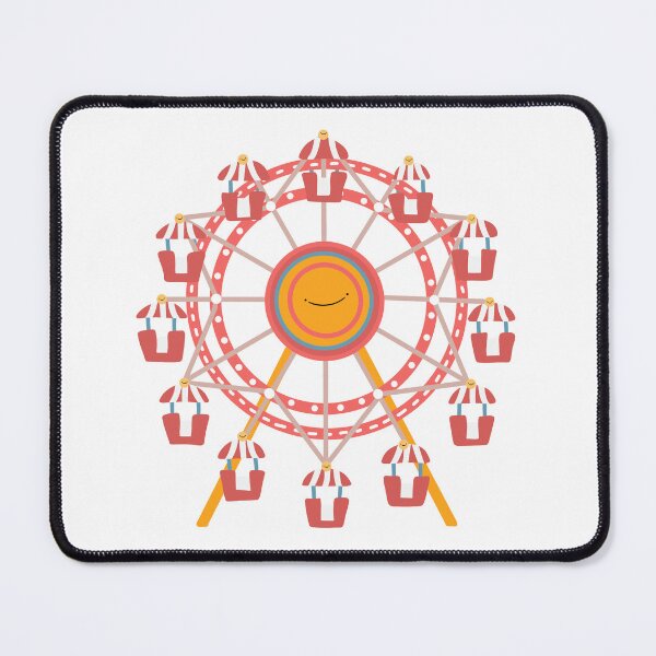 Item preview, Cute Happy Red and White Ferris Wheel designed and sold by crankycranium.