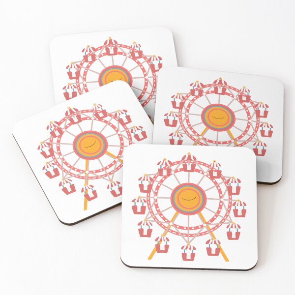 Item preview, Cute Happy Red and White Ferris Wheel designed and sold by crankycranium.