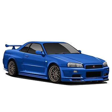 Artwork thumbnail, Skyline R34 GT-R by PetrolPin