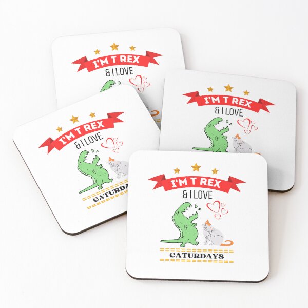 Item preview, I'm t rex & I love caturdays cute & awesome design designed and sold by selfesteeem.