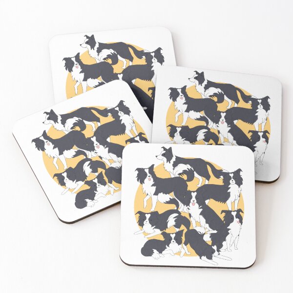 Item preview, 8 cute border collie dog stickers pack  designed and sold by Yarafantasyart.