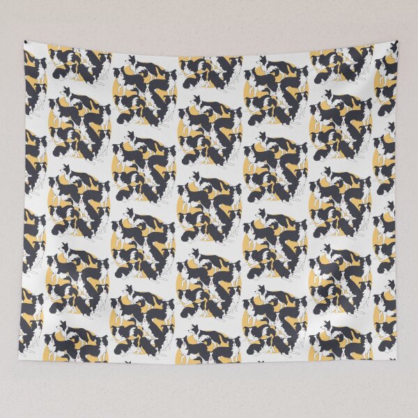 Item preview, 8 cute border collie dog stickers pack  designed and sold by Yarafantasyart.