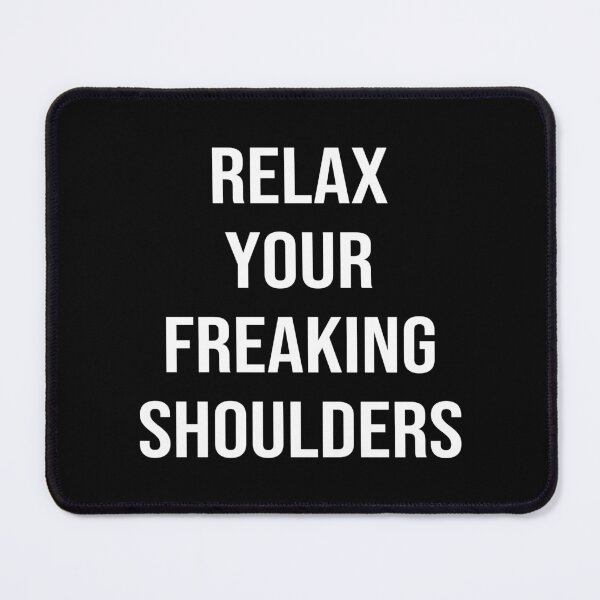 Item preview, Funny Workout, Relax Your Shoulders inspirational running quote , Motivation , GYM , Fitness, Sport, Cute Gym, sarcastic Rude Offended saying, boyfriend girlfriend designed and sold by joygift369.