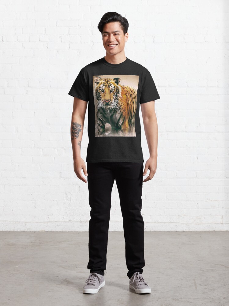 Thumbnail 3 of 7, Classic T-Shirt, Digital Tiger designed and sold by wayneflint.