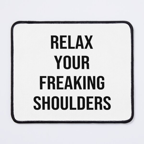 Item preview, Funny Workout, Relax Your Shoulders inspirational running quote , Motivation , GYM , Fitness, Sport, Cute Gym, sarcastic Rude Offended saying, boyfriend girlfriend designed and sold by joygift369.