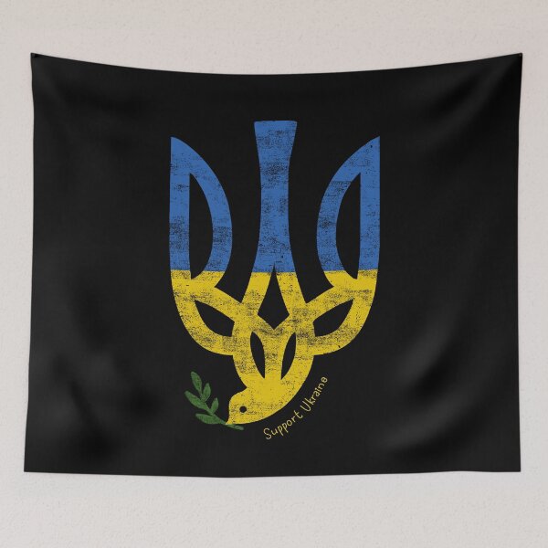 Item preview, Support Ukraine - Ukrainian Trident - Support Ukrain - Peace Dove designed and sold by Teelightful.