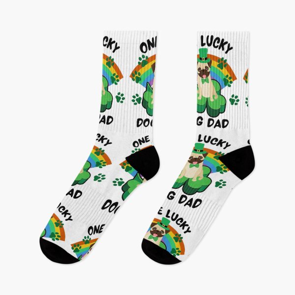 Item preview, One Lucky Dog Dad St. Patrick's Rainbow And Dog Gift designed and sold by BronikowskiART.