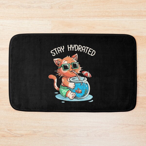 Item preview, Stay Hydrated Cat Summer Fish by Tobe Fonseca designed and sold by Tobe Fonseca®.
