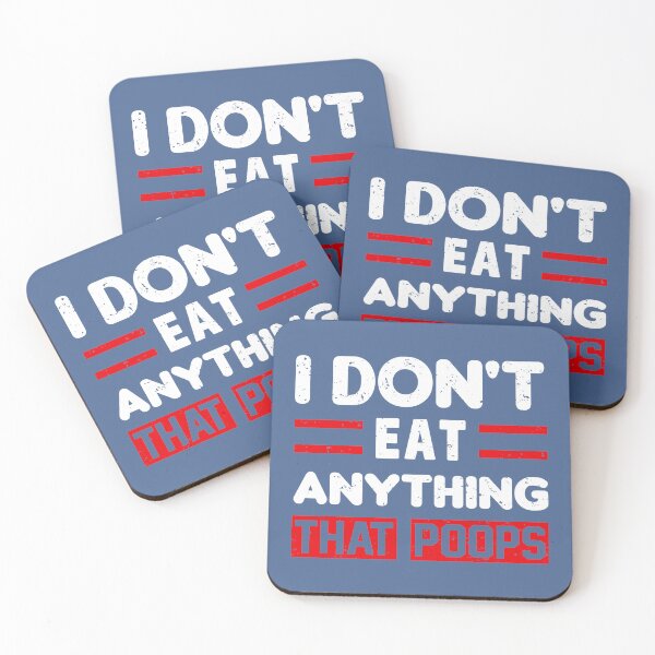 Item preview, I Don't Eat Anything That Poops Vintage Vegan Vegetarian designed and sold by raretshirtsuk.