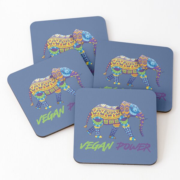 Item preview, Vegan Power Vegan Vegetarian Plant Based Elephant Art designed and sold by raretshirtsuk.