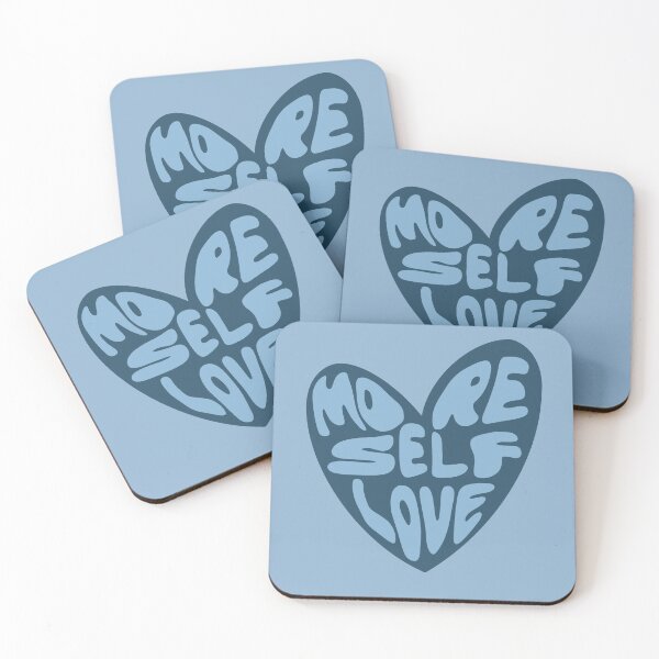 Artikelvorschau, Mehr Selbstliebe-Herz - Groovy Melted Font - Powder Blue entworfen und verkauft von bykirstco.