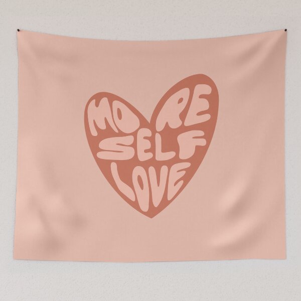 Item preview, More Self Love Heart - Groovy Melted Font - Red and Pink designed and sold by bykirstco.