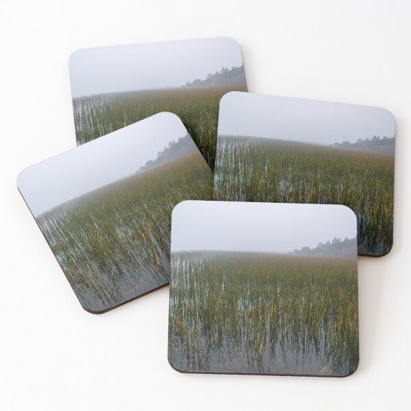 Item preview, Early foggy morning overlooking the water grasses at Lysterfield lake park designed and sold by James-Cole.