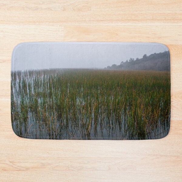 Item preview, Early foggy morning overlooking the water grasses at Lysterfield lake park designed and sold by James-Cole.