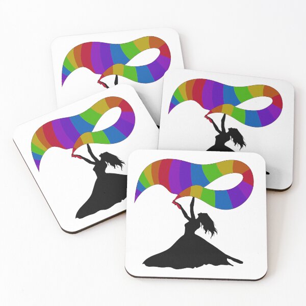Item preview, The Rainbow Scarf Dancer Silhouette designed and sold by AvalonUnmuzzled.